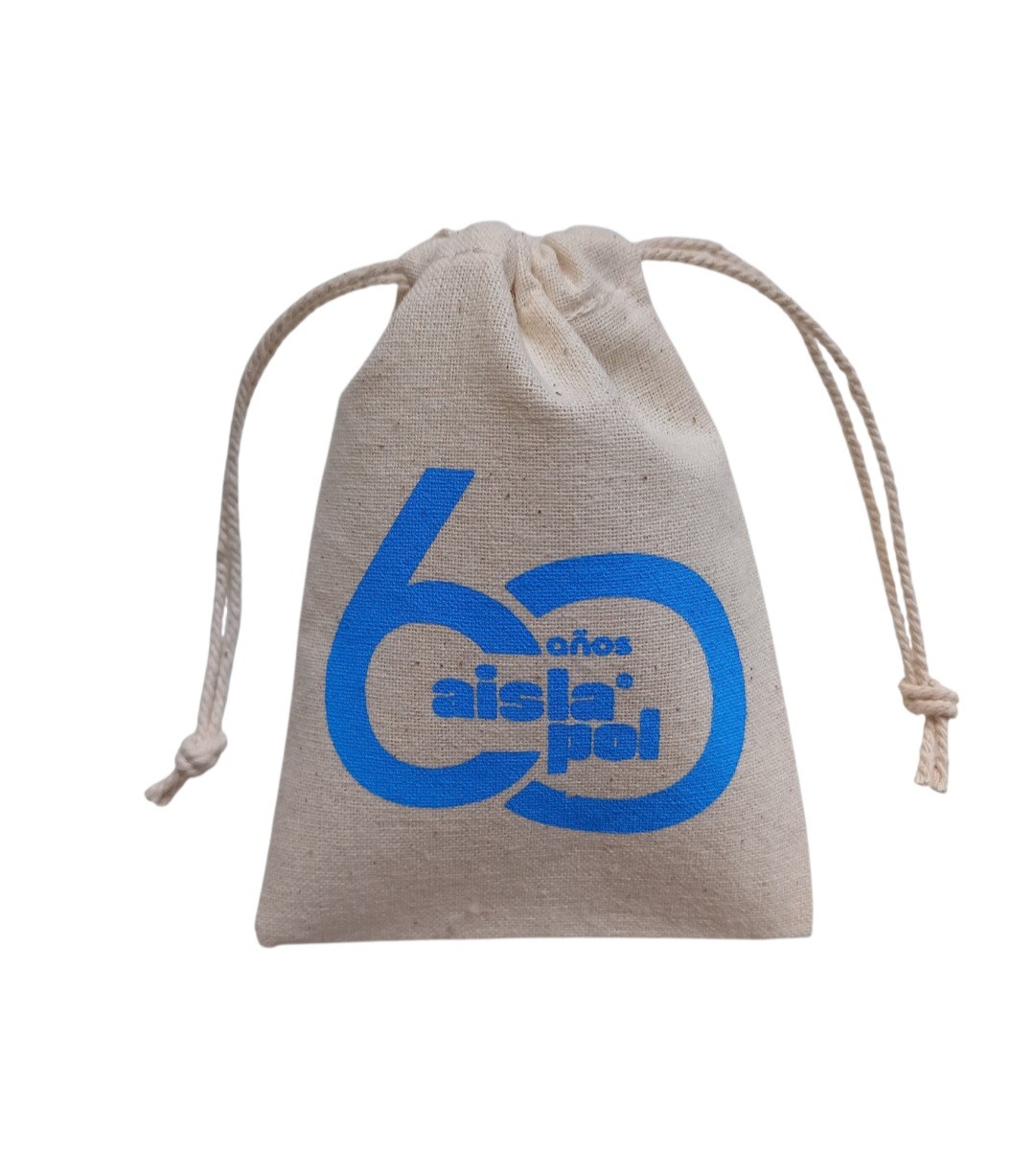 Pack 100 bolsas algodón 10x8cm doble cordón personalizadas.